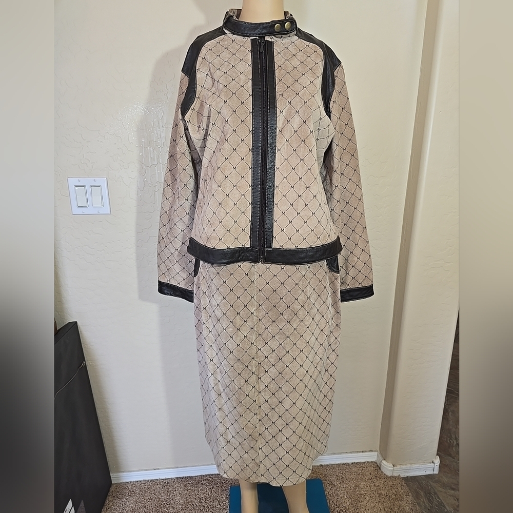 Wilson Leather Skirt Size 12 And Jacket Size L Set
